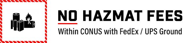 No HazMat Fees within CONUS with FedEx / UPS Ground